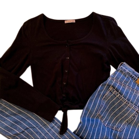 Cotton On Tops - Tie-Front Long Sleeved Tee
